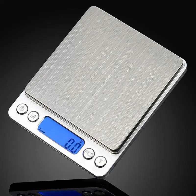 Portable New LCD Electronic Kitchen Mini Scales Stainless Steel Digital Precision Jewelry Scales Weighing Device 1000g/0.1g