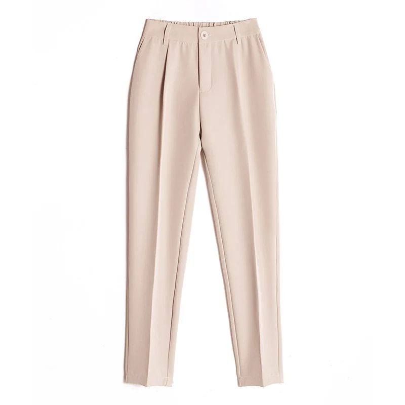

Spring Summer Female Fashion High Waist Casual Solid Color Harem Pants Women Elegant Work Wear Trousers Plus Size 3XL