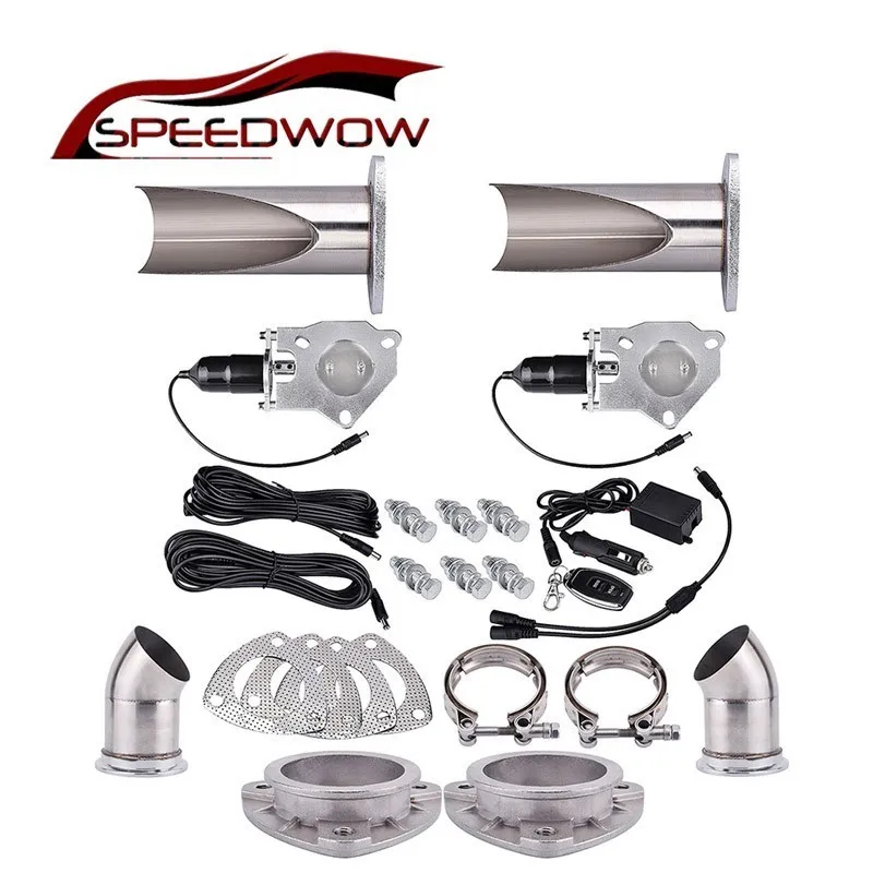 SPEEDWOW 3 0 ''алюминиевый выхлоп Вырубные заголовки Catback клапан с дистанционным