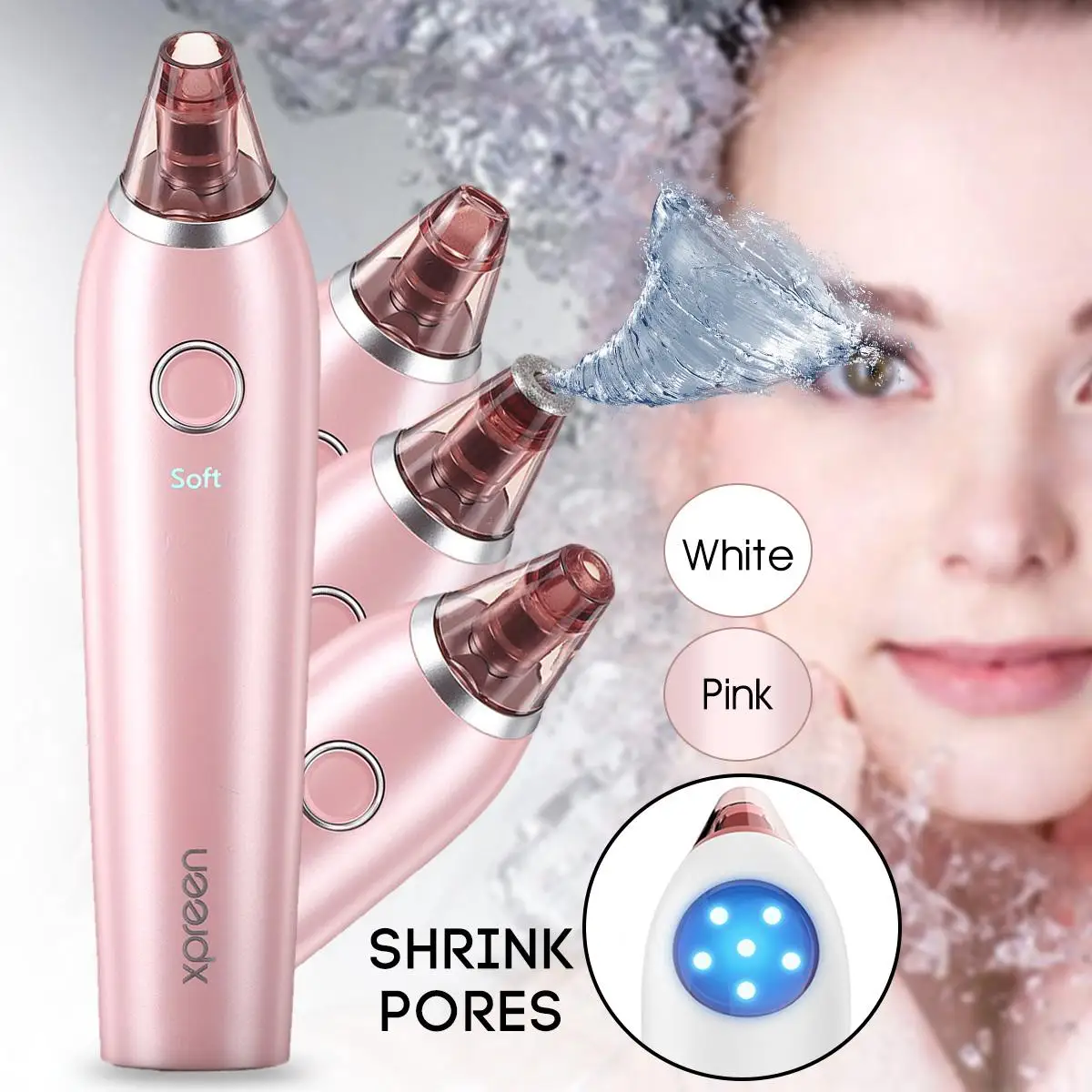 

XPREEN 4 in 1 professional Electric Blackhead Remover Suction Pore Vacuum Cleaner Facial Blackhead Removal Skin Care Tools