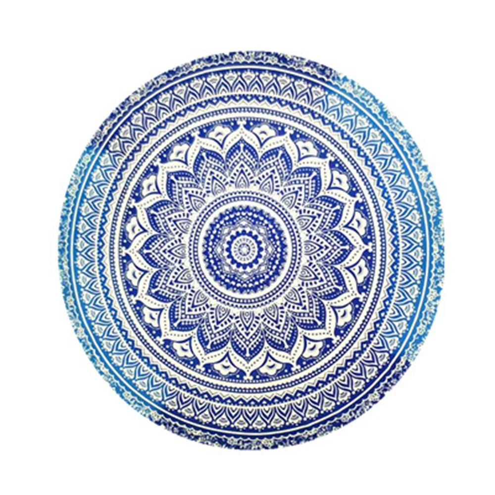 

Round Beach Throw Tapestry Printing Picnic Mat Beach Blanket Tapestry 17 Colors