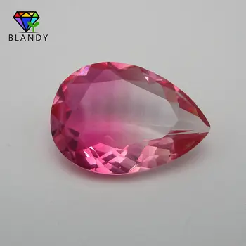 

High Qaulity 50pcs/lot 13*18mm Pear Cut Mix Colors Glass Stone Beads Colorful Synthetic Gems for DIY Jewelry