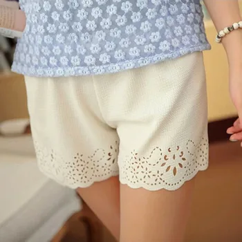 

Summer 2019 Fashion Women Sexy Solid Shorts Ladies High Waist Casual Hollow Out Short Beach Mini Shorts Black White