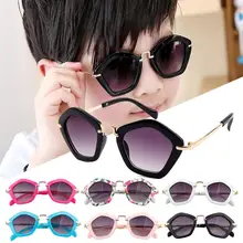 Корейские стильные солнцезащитные очки с многоугольной оправой для детей модные пятиконечные солнцезащитные очки-звездочки для детей
