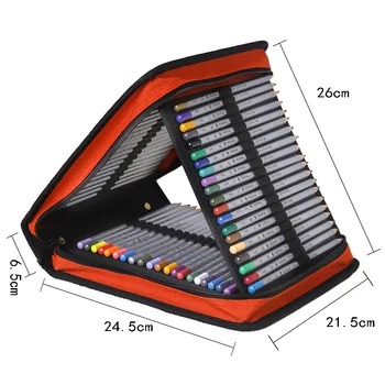 

120 Holes Large Capacity Portable Pencil Case Holder Colored Oxford Cloth Pencil Bag For Student Gifts School Art Supplies