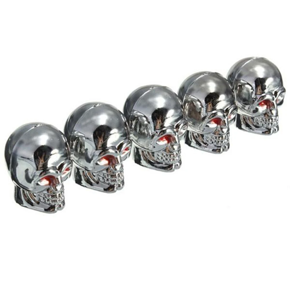 

4pcs/Pack Creative Skull Auto Car Valve Caps Wheel Valve Cap Auto Tyre Air Valve Stem Caps Dust Cover For Bike Car Truck