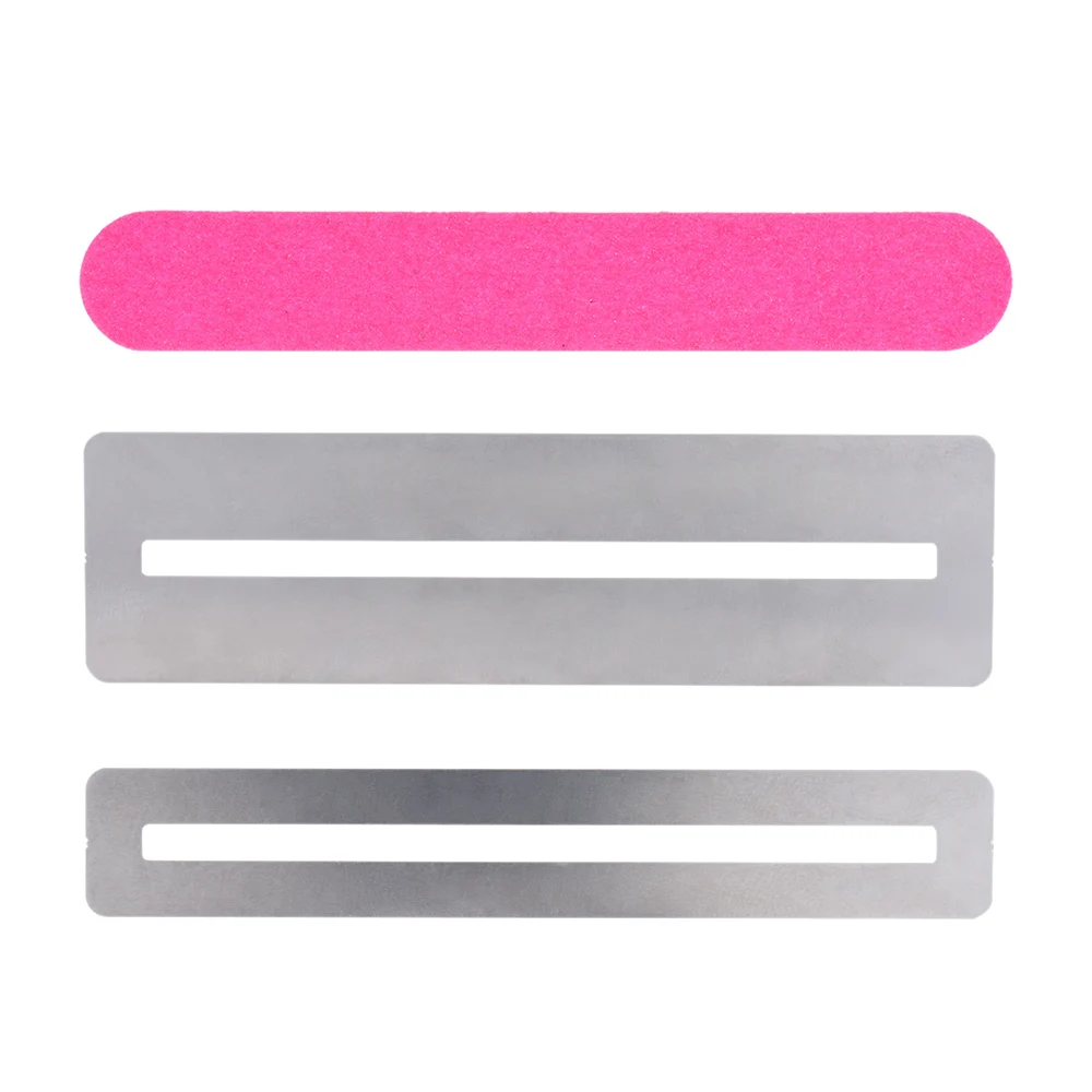 

2pcs Stainless Steel Fretboard Guard Protector & Fretwire File Sanding Cleaning Polish Luthier Tool Set