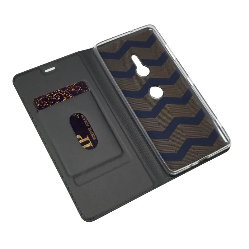 Умный флип чехол для SONY XZ3 XZ2 XZ1 XZs XZ L1 L2 XA XA2 Ultra XA1 Plus Z5 компактный Роскошный кожаный
