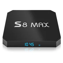 Android 8,1 S8 MAX плеер двухдиапазонный wifi+ Bluetooth 4,1 4+ 32G 4K сетевая приставка, штепсельная вилка европейского стандарта