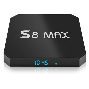 

Android 8.1 S8 MAX Player Dual-band WIFI+Bluetooth 4.1 4+32G 4K Network Set-Top Box, EU Plug,