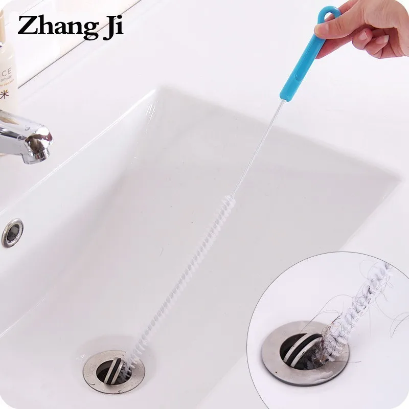 

ZhangJi Bendable Sewer Cleaning Brush 71cm Flexible Kitchen Bathroom Sink Pipe Cleaner Hair Removal Tools Steel dredging Cleaner