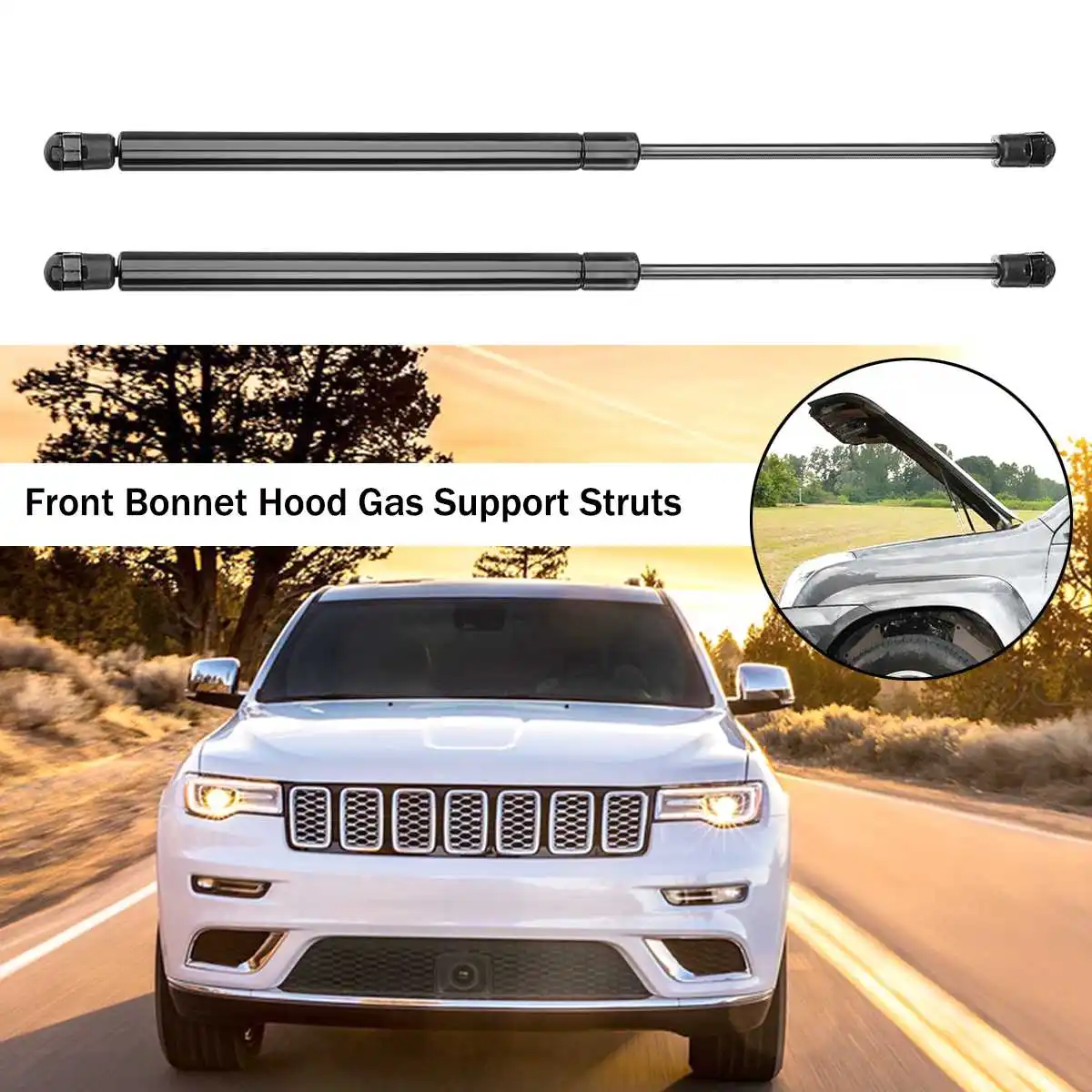 Buy 2Pcs Car Front Hood Gas Lift Support Shock