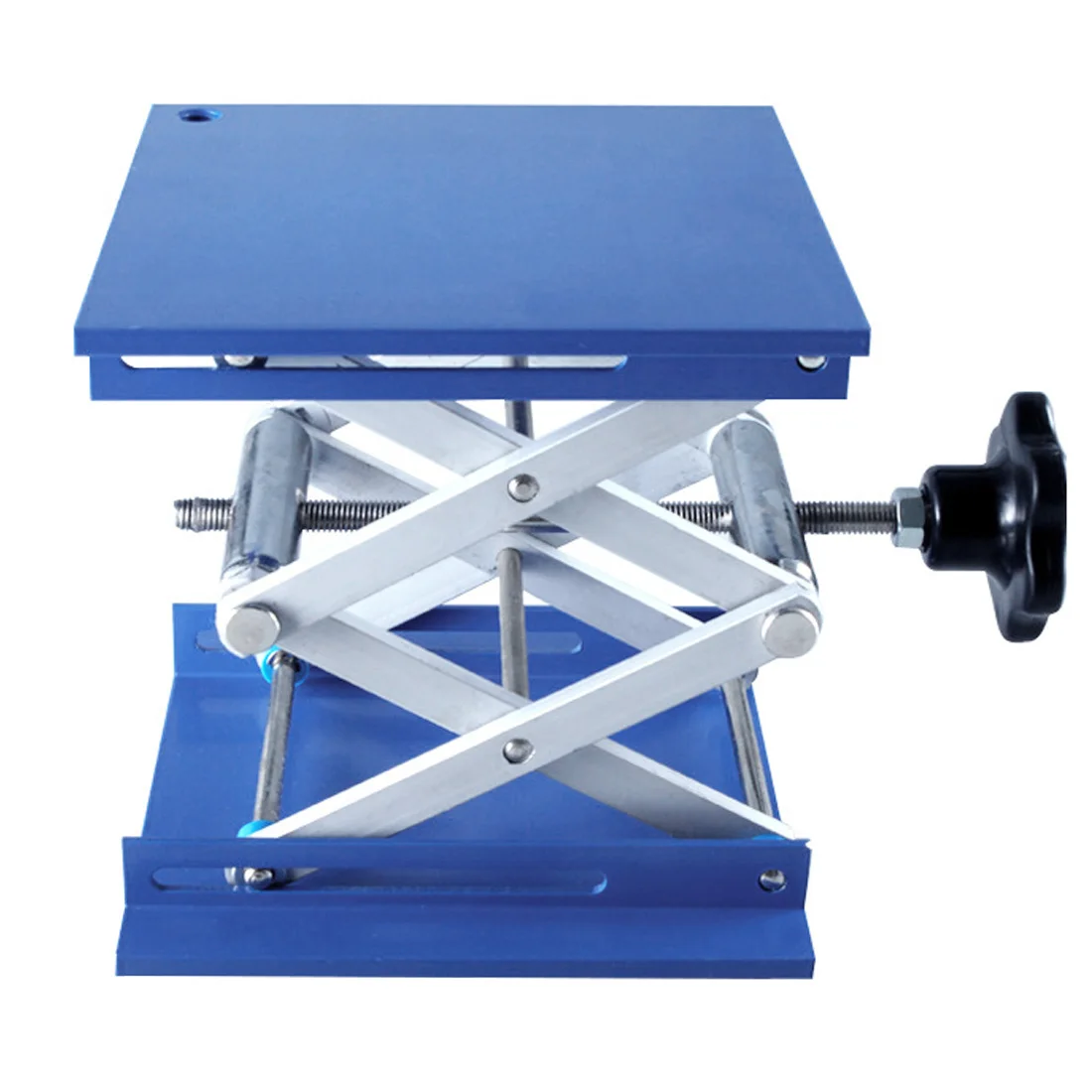  Aluminum Router Lift Table Woodworking Engraving Lab Lifting Stand Rack Lift Platform 100*100mm