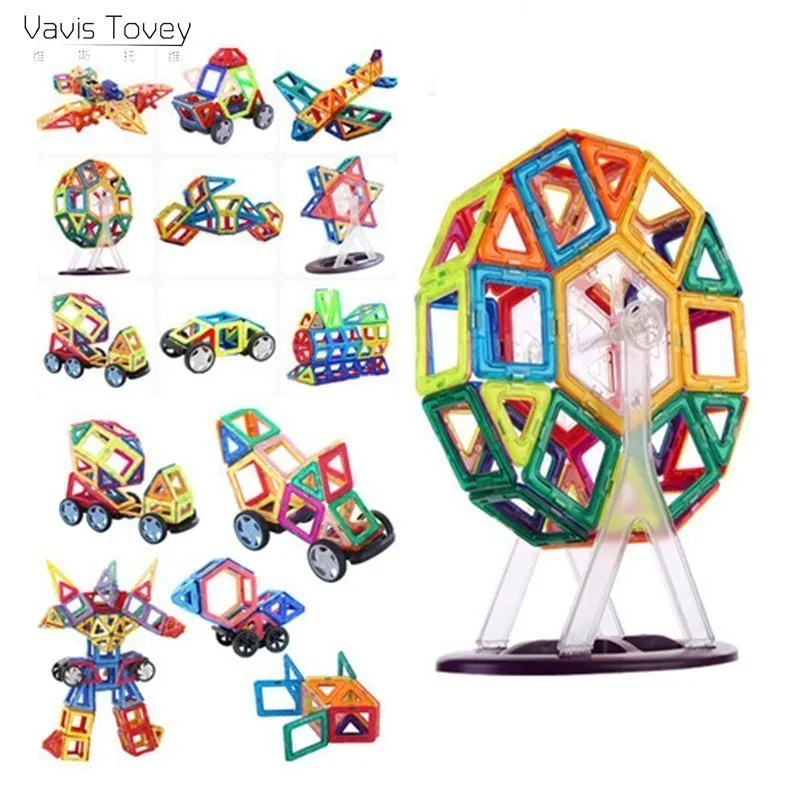 

Vavis Tovey 3D Magnetic Blocks Educational DIY Accessory Mini Sets Building Magnet Designer Constructor pulling Toys kids Gift