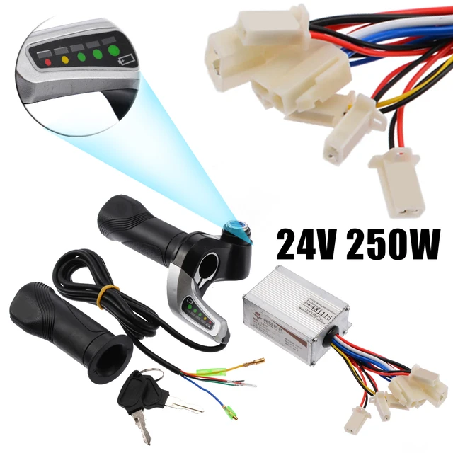 US $16.94 New Electric Scooter Accessories Motor Brushed Controller  Throttle Twist Grip 24V 250W For Electr