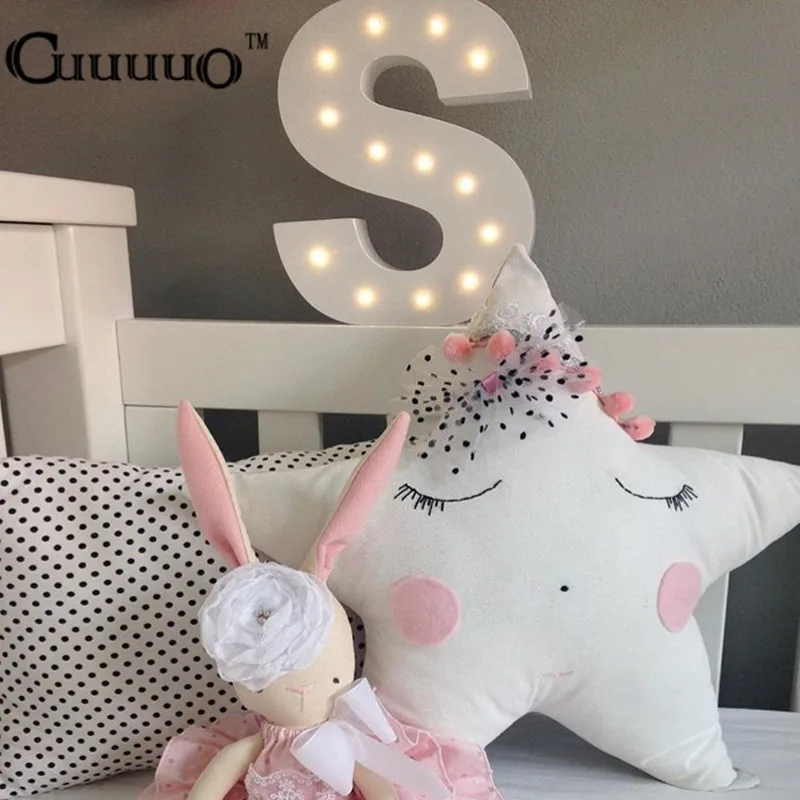 

Wooden 26 Letter Alphabet LED Sign Marquee Light Up Night LED Lamp Grow Light Wall Decoration For Children Bedroom Wedding Decor