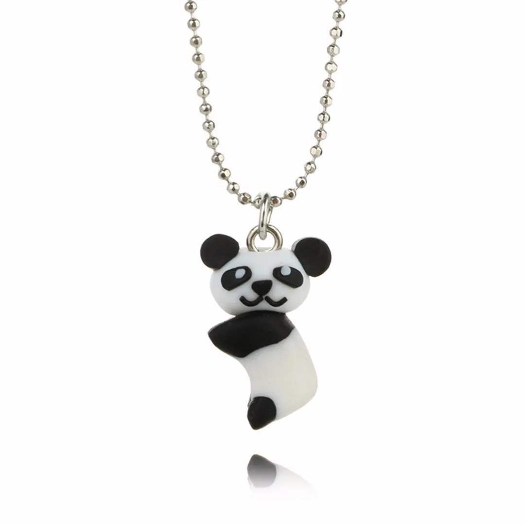 

Shellhard Statement Jewelry Women Cute 3D Cartoon Animal Elephant Pig Panda Polymer Clay Necklace Choker Chain Kids Girls Gift