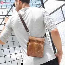 Мужская деловая сумка через плечо из натуральной кожи Маленькая сумка через плечо сумки Bolsas