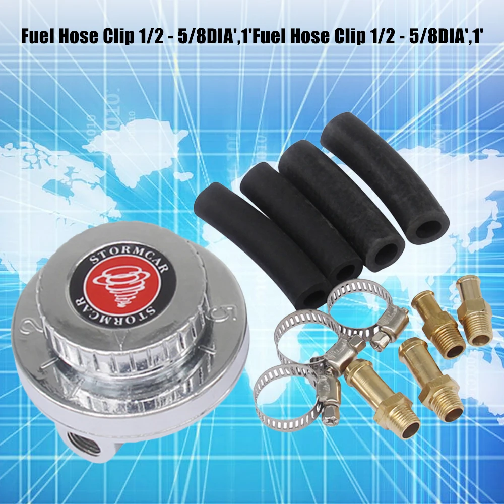 

Gunmetal Fuel Pressure Regulator Adjustable Universal for Carburetor Engine