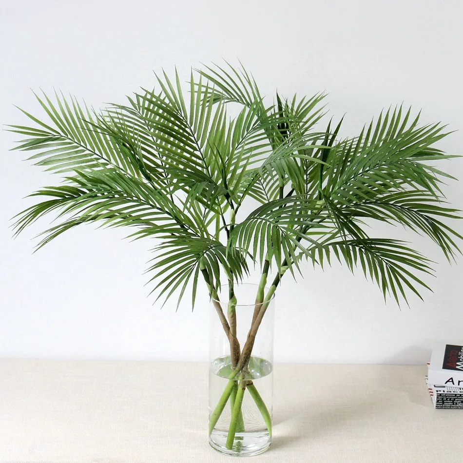 90 см Зеленые искусственные Пальмовые Листья пластиковые растения садовые украшения для дома Scutellaria Тропическое дерево поддельные растения