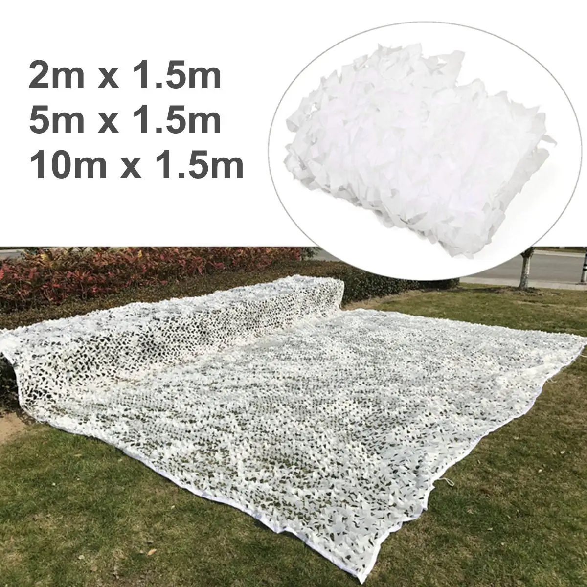 

White Camouflage Net Outdoor Garden Sunshade Cloth Canopy Camping Party Decoration Photography Camo Tent Cover Shelter Polyester