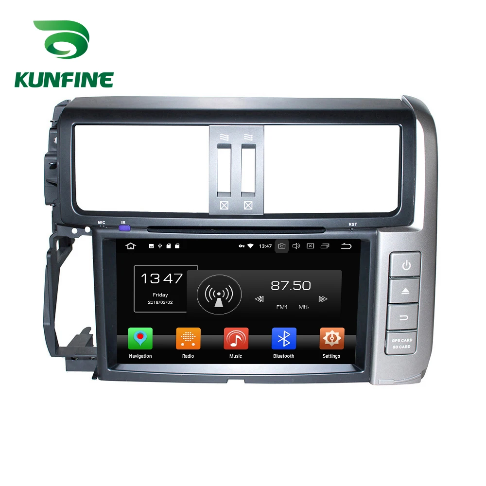 

KUNFINE Quad Core 2GB RAM Android 8.1 Car DVD GPS Navigation Multimedia Player Car Stereo For Toyota Prado 2010-2013 Radio