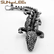 SUNNERLEES 316L браслет из нержавеющей стали хип-хоп Рок Панк ящерица звено цепи для мужчин женщин модные ювелирные изделия подарок SSB16
