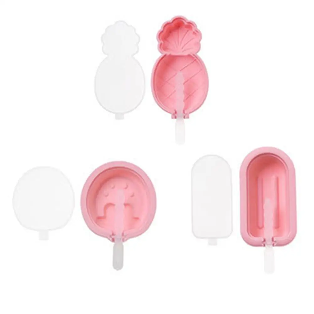 

Silicone Mold Homemade Popsicle Summer Essential DIY Ice Cream Ice Cube Mold With Lid Innovative Styling Refrigerator