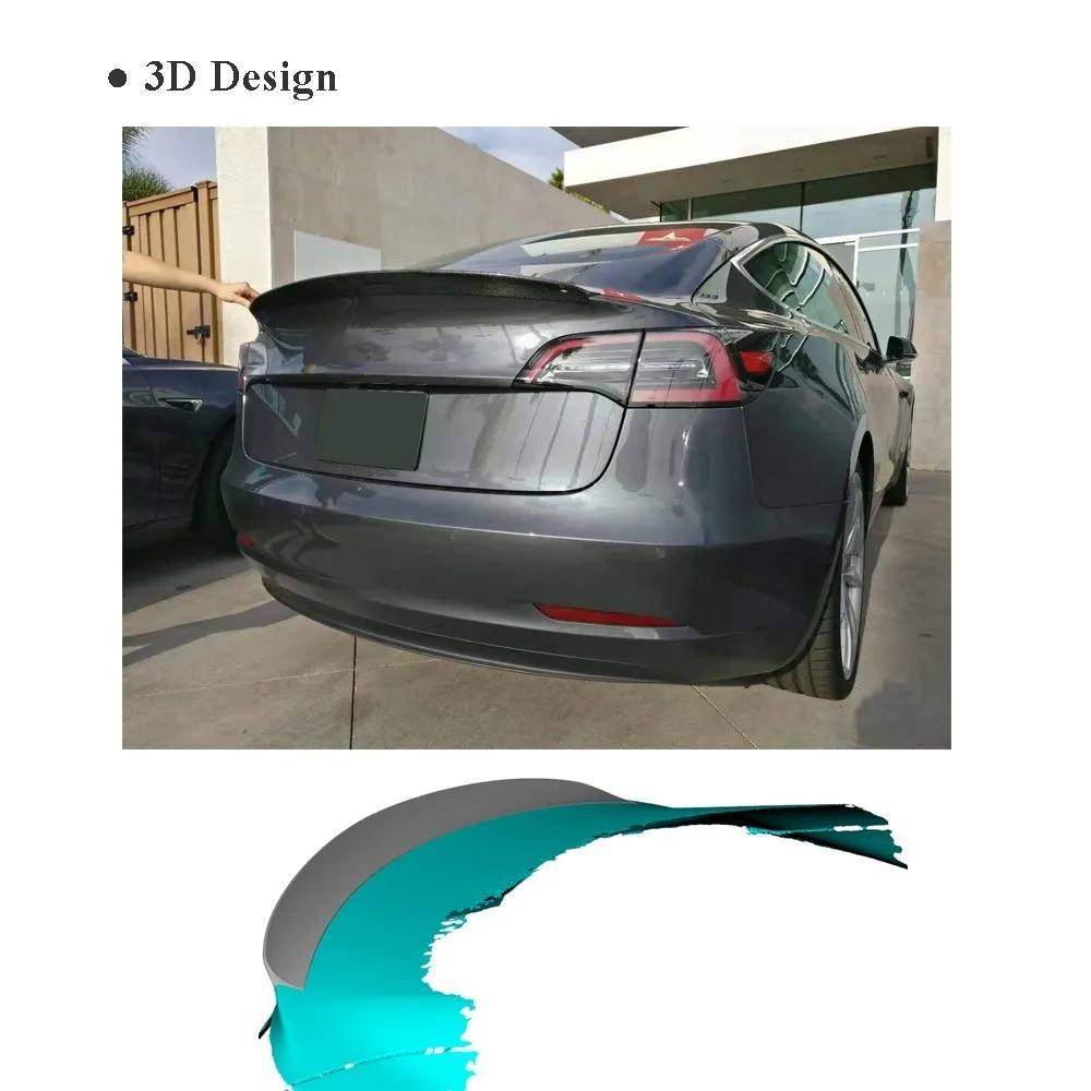 Спойлер заднего крыла из углеродного волокна для Tesla Model 3 2016 2017 2018|Спойлеры и