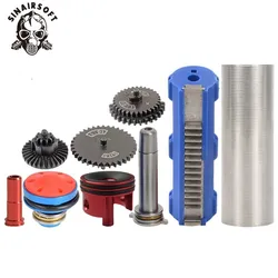 SINAIRSOFT 16:1 Gear Nozzle Cylinder Spring Guide 14 Teeth Piston Kit Fit Airsoft M4 M16 AK Paintball Shooting Hunting Target