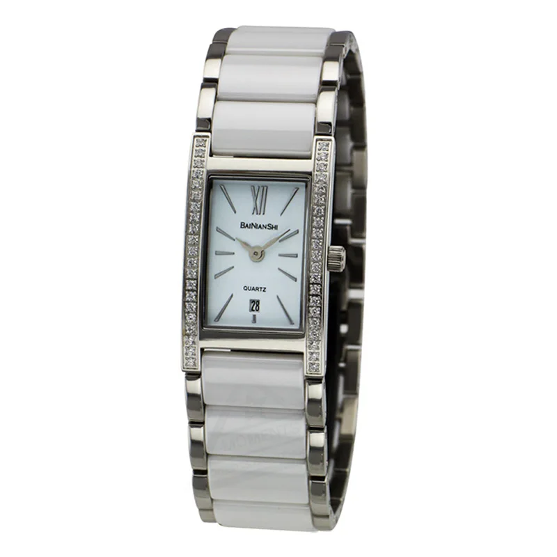 

2019 Ceramic Fasion Lady Watch with Luxury Zircon Stone Bracelet Watches with Enamel Strap Women Dress Wristwatch reloj mujer