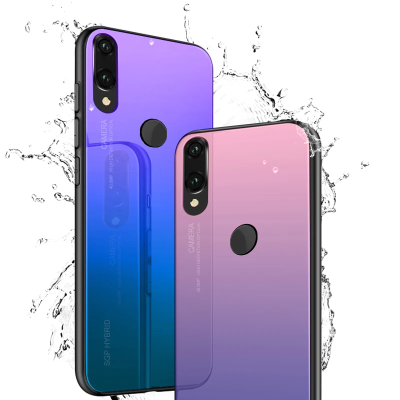 Чехол для телефона из закаленного стекла с градиентом Huawei Honor 8x max защитный чехол