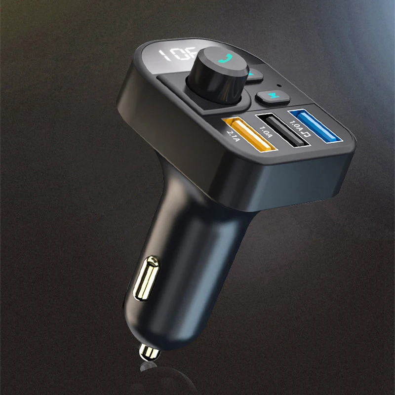 Bakeey 3.1A 3 USB Car Charger LED Display FM bluetooth Transmitter Handsfree Audio MP3 Player for iPhone X XR Xs Note9 S9 Mi8 Bakeey 3.1A 3 USB Car Charger LED Display FM bluetooth Transmitter Handsfree Audio MP3 Player for iPhone X XR Xs Note9 S9 Mi8