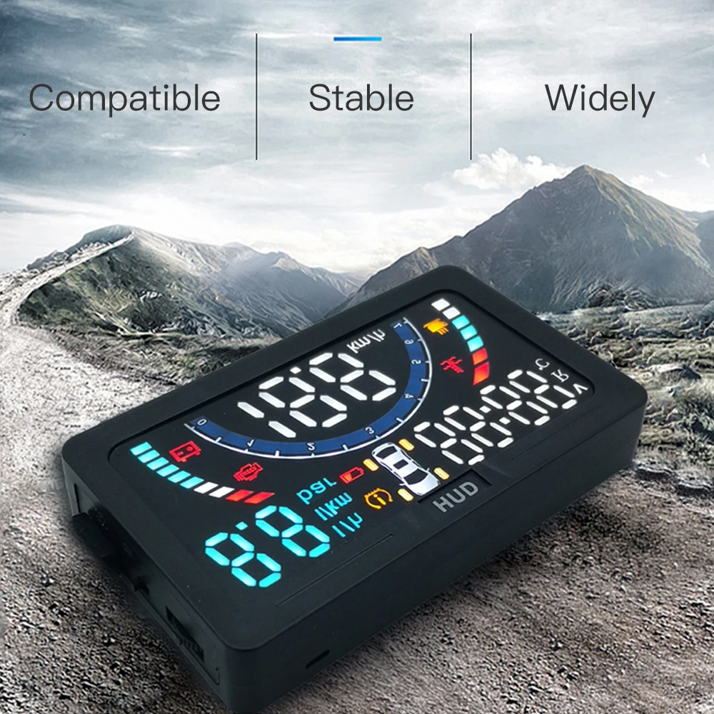 

A200 Car HUD Display Car HUD Parameter Display OBD Car Driving Computer Water Temperature Oil Consumption PRM Projector