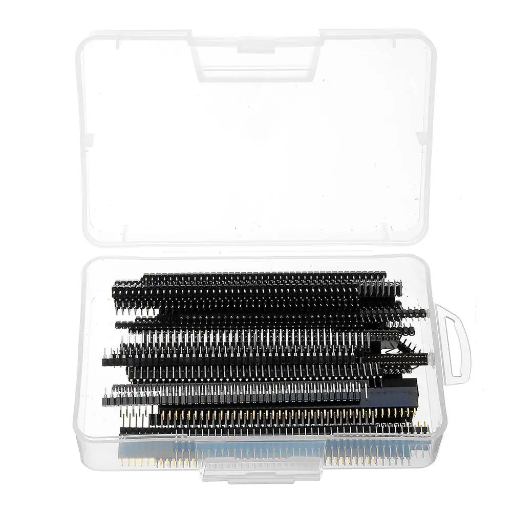 

40Pcs 8Kinds 2.54mm Breakaway PCB Board 40 Pin Male And Female Pin Header Connectors Kit For Arduino Prototype Shield