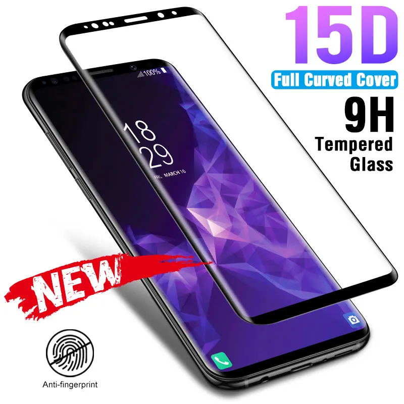 

15D Curved Tempered Glass For Samsung Galaxy s8 S9 plus note 9 8 Screen Protector For Samsung Galaxy S6 S7 edge Protective Film