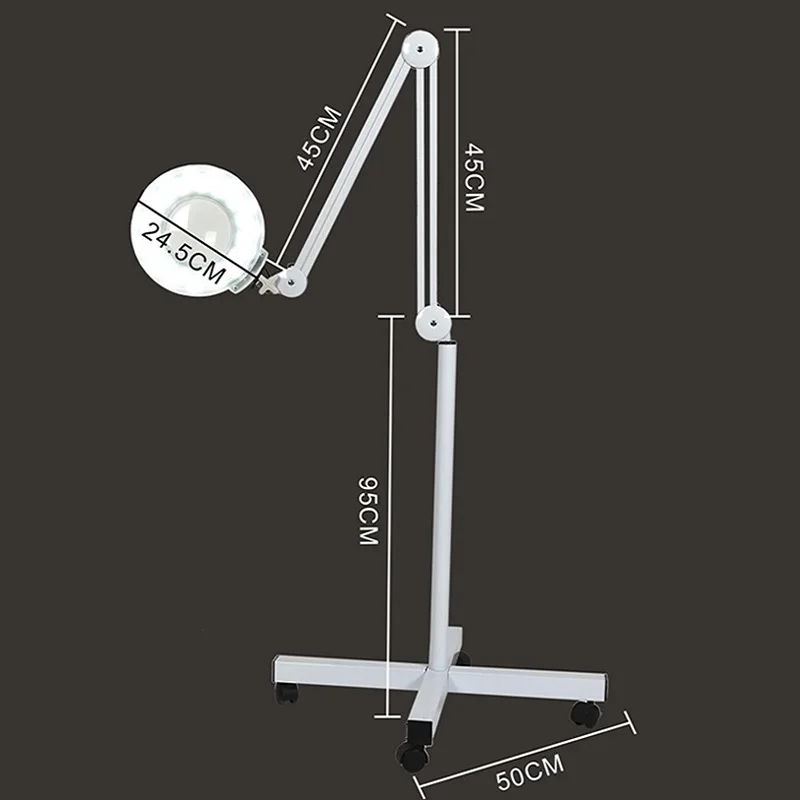 Косметическая лампа для ухода за кожей светильник светодиодный освещенный увеличитель холодный светильник увеличительное стекло напольная бестеневая лампа для салона красоты ногтей