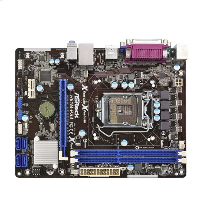 

For ASRock H61M-PS4 Desktop Board H61 Slot LGA1155 DDR3 Motherboard SATA2 USB2.0 Support I3 I5 I7