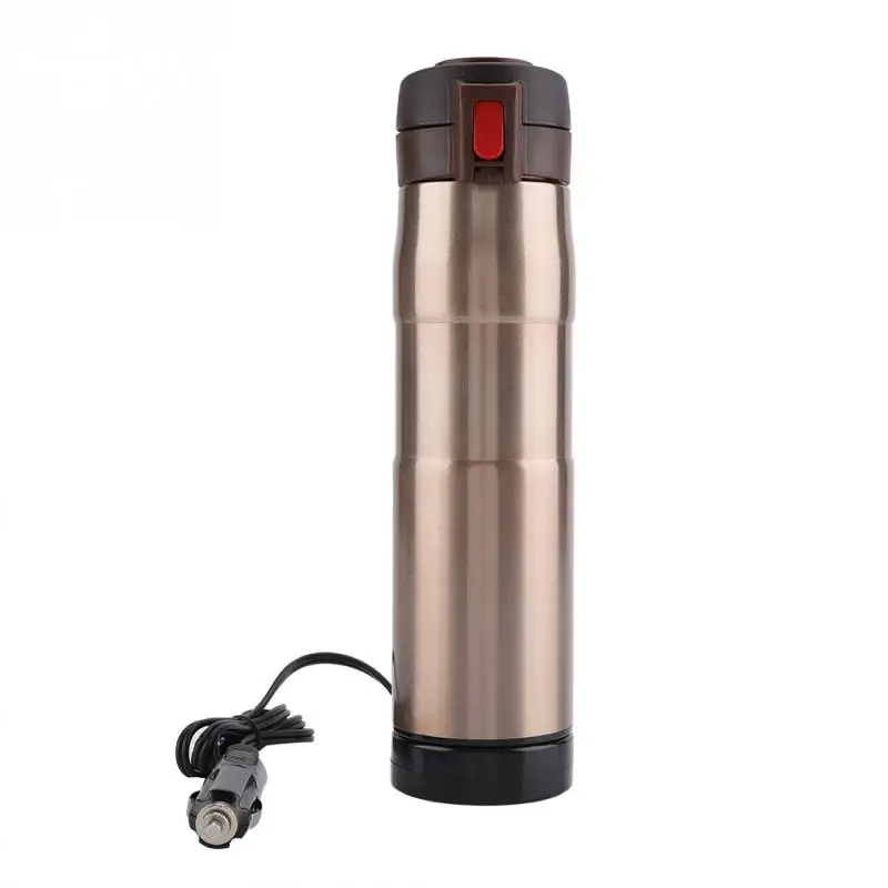 

12V 350ML Car Hot Kettle Vehicle Mounted Thermal Travel Cup Handy Electric Pot Bottle Coffee Heated Mug Water Heater Maker New