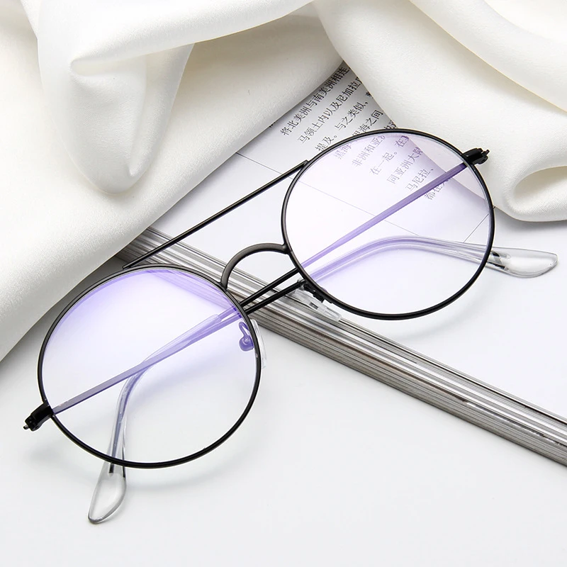 Zilead модные ультралегкие круглые анти Синие лучи металлическая оправа очки для чтения классические двойные лучи для мужчин и женщин прозрачные линзы очки