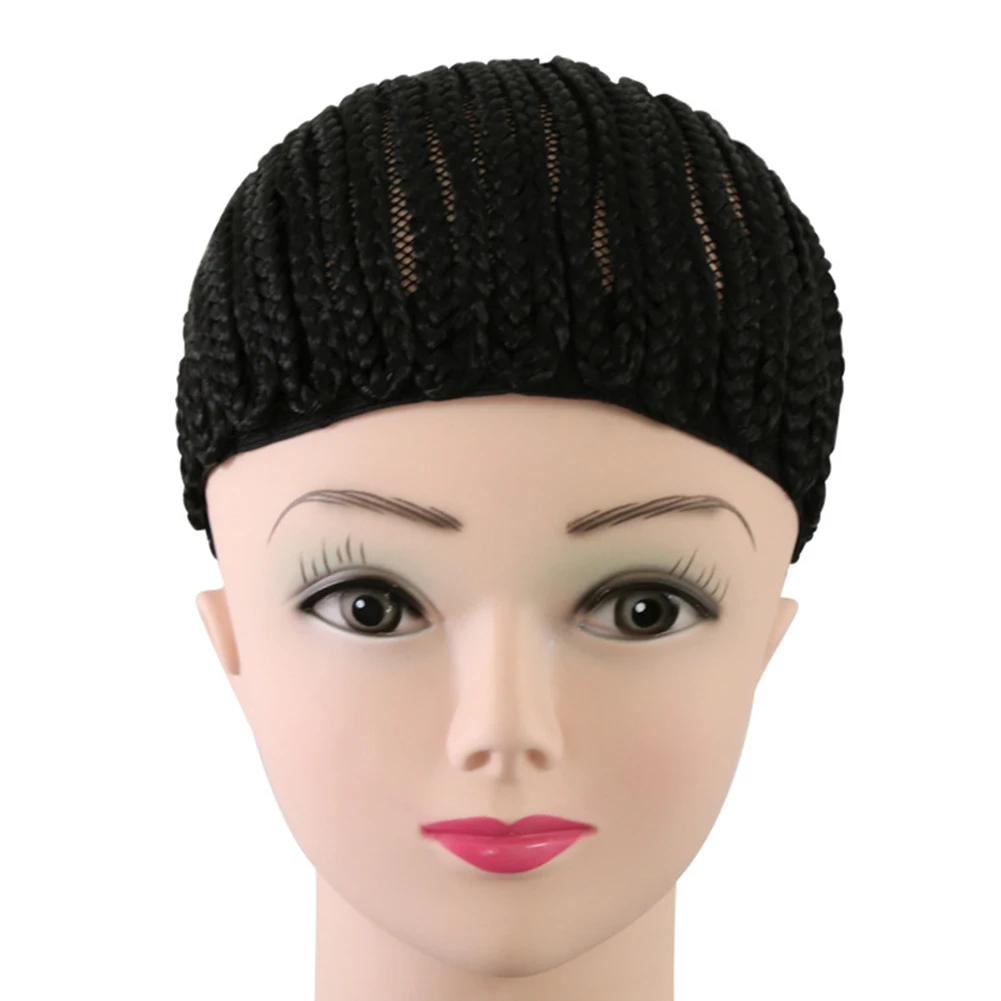 

Sew Braided Dreadlocks Wig Cap Horseshoe Less Stress Synthetic Cornrow Combs Crochet Adjustable Strap Net For Black Women Girls