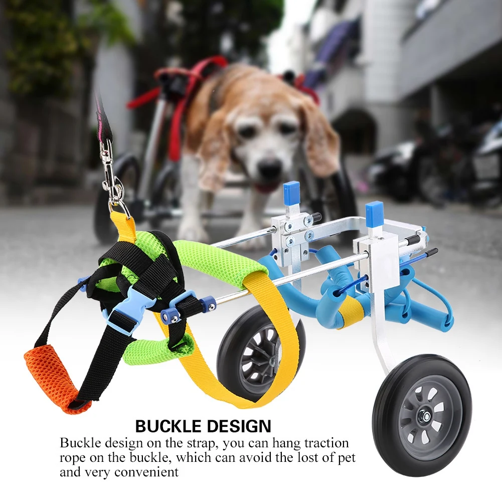 

Professional Aluminum Alloy Pet Dog Wheelchair Weak Paralyzed Hind Legs 2-Wheel Dog Assisted Walk Car For Dicapped Dog Hot