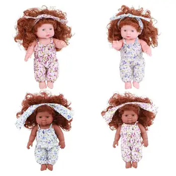 

30cm Floral Dress Design Doll Baby Simulation Vinyl Doll Children Doll Toys