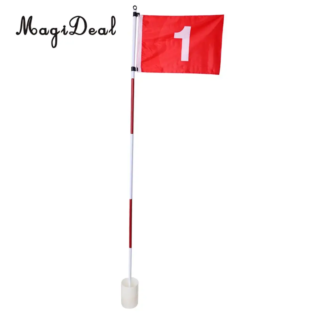 

MagiDeal Numbered Professional Golf Putting Green Flag and Hole Cup Backyard Practice Training Aid Tool