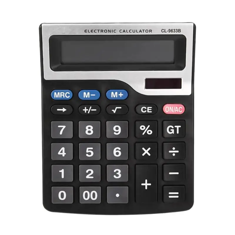 

ALLOYSEED Portable 12 Digit Solar Calculator Large Display Office Calculating Tools for Tax rate calculation