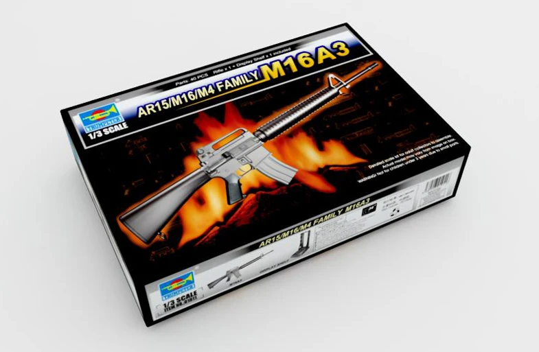 

Trumpeter01911 1/3 AR15/M16/M4 FAMILY-M16A3 Gun Rifle Assembly Plastic Model Kit