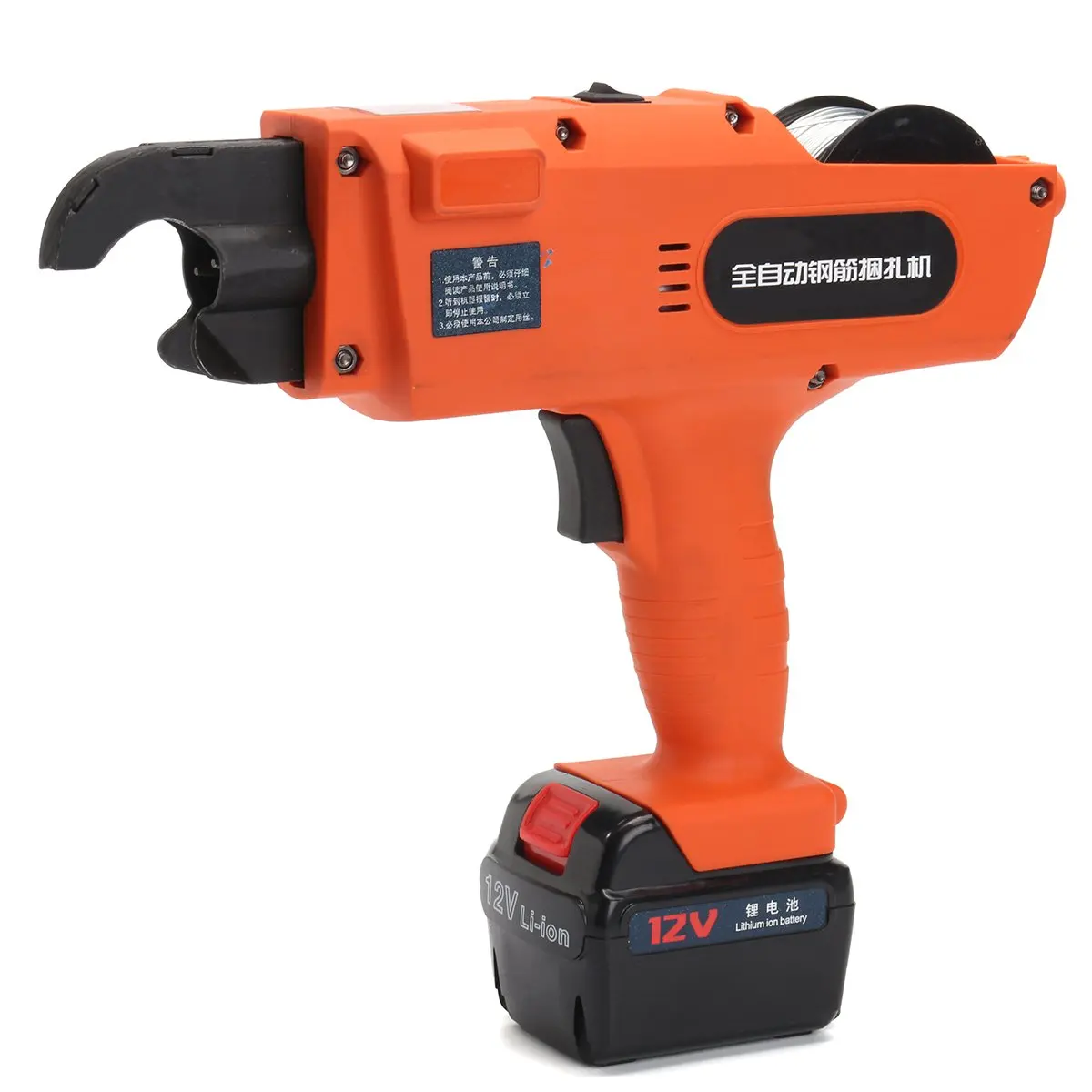

30-60mm 12V Automatic Handheld Rebar Tier Tool Building Tying Machine Pliers Strapping Tying Power Tools Kit Rechargeable