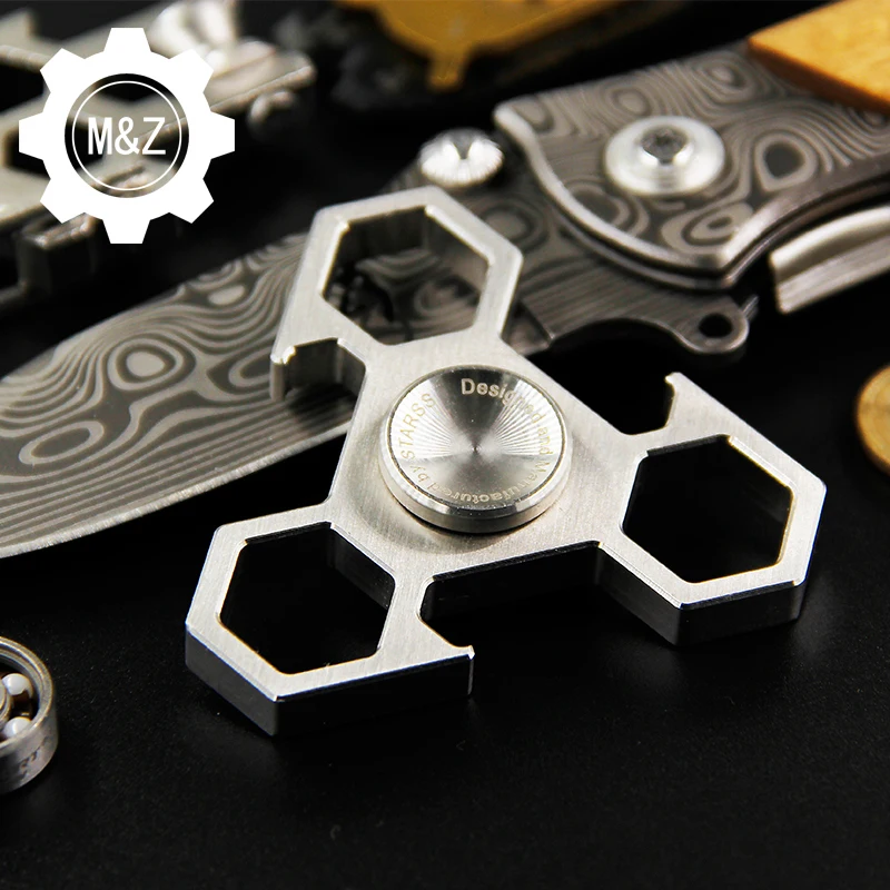 

Six Edge Knife Stainless Steel Hand Finger Toys Edc Hand Spinner For Autism Add & Adhd Focus Toys Kids Birthday Gift