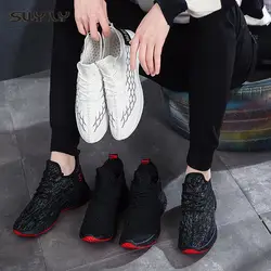 2019 Весенняя Новая модная мужская спортивная обувь на шнуровке трендовая Повседневная дышащая Нескользящая износостойкая обувь мужские