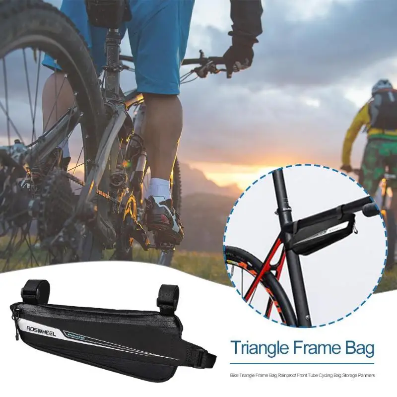 

Bicycle Bag Bike Frame Bag Rainproof Front Tube Cycling Bag Road MTB Bike Storage Tool Panniers
